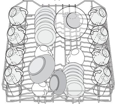 AEG-ELECTROLUX ESL68060 - Arrangement upper basket - 1
