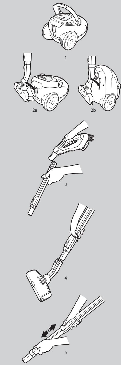 AEG-ELECTROLUX Z7344 - Cum se foloseste tubul telescopic - 1