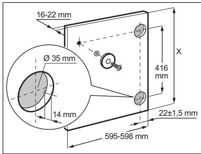AEG-ELECTROLUX L61270BI - Preparation and assembly of the door - 2