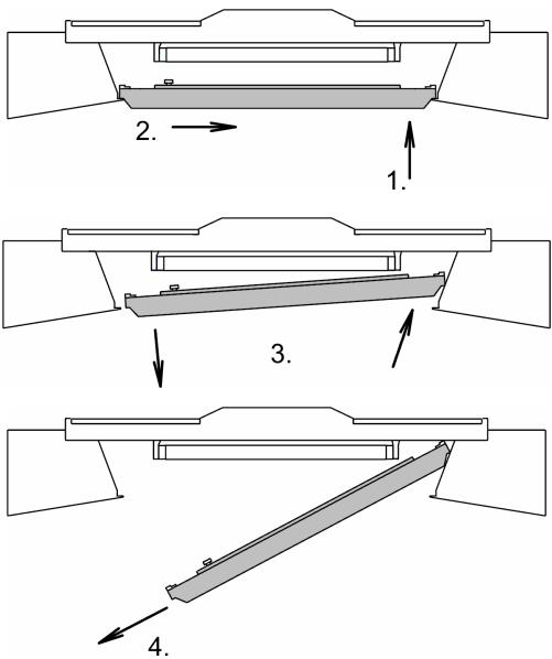 AEG-ELECTROLUX EFA1020-1X - Removing the stainless steel filter (14) - 1