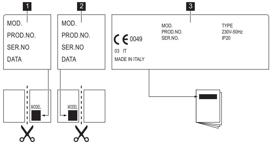 AEG-ELECTROLUX EGG3322 - Labels supplied with the accessories bag - 1