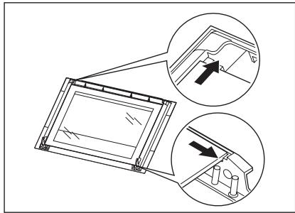 AEG-ELECTROLUX EOA3400AAX - Installing the door and the glass panel - 1