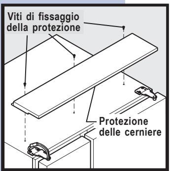 AEG-ELECTROLUX ERL6297XX0 - Per rimuovere la copertura superiore delle cerniere: - 1