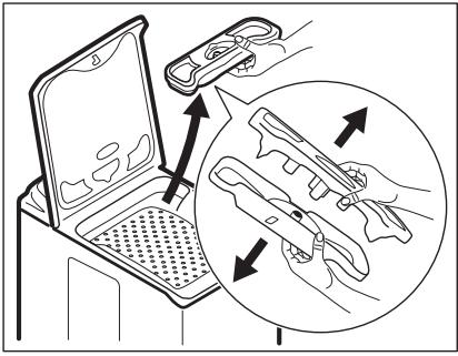 AEG-ELECTROLUX EWT0662TDW - Cleaning the detergent dispenser - 1