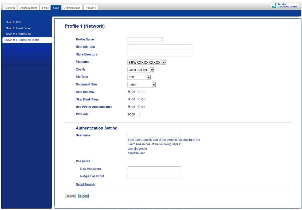 BROTHER ADS-1600W - Configure the Scan to Network Default Settings - 1