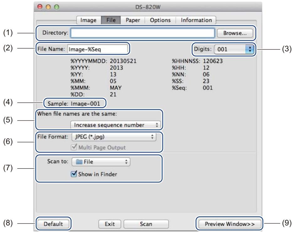 BROTHER DS-820W - File settings - 1
