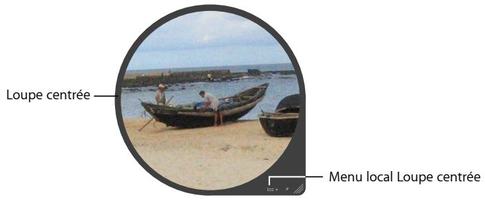 APPLE APERTURE 1.5 - Affichage de la loupe centree - 1