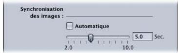 APPLE COMPRESSOR 2 - Pour régler la valeur de Synchronisation des images, procédez de l'une des manières suivantes : - 1
