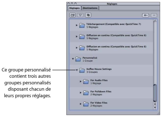 APPLE COMPRESSOR 3 - Optimisation des fenêtres réglages et destinations - 1