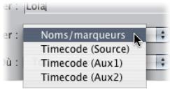 APPLE FINAL CUT EXPRESS 4 - Pour rechercher des noms de plan, des noms de marqueur, des commentaires de marqueur ou des valeurs de timecode dans une séquence : - 2