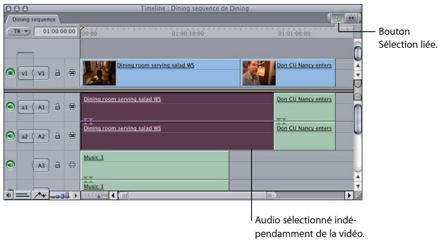 APPLE FINAL CUT EXPRESS 4 - Pour appliquer un Trim à un élément audio de séquence dans le Visualiseur : - 1