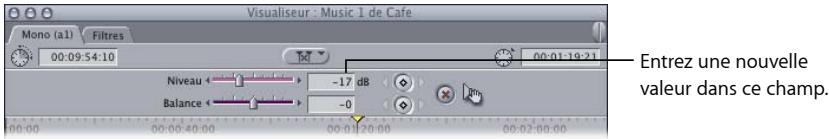 APPLE FINAL CUT EXPRESS 4 - Modification des niveaux audio dans le Visualiseur - 3