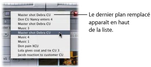APPLE FINAL CUT EXPRESS 4 - Menu local Plans récents - 1
