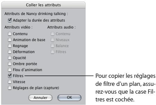 APPLE FINAL CUT EXPRESS 4 - Copie et collage des filtres d'un plan - 1