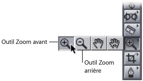 APPLE FINAL CUT EXPRESS 4 - Pour réaliser un zoom à l'aide de la réglette Zoom : - 2