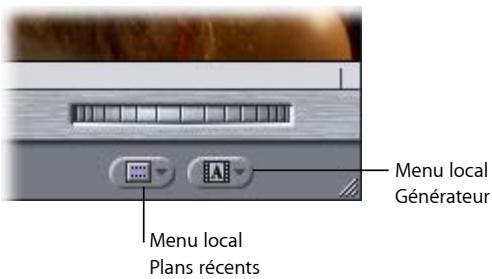 APPLE FINAL CUT EXPRESS 4 - Menus locaux Plans récents et Générateur - 1