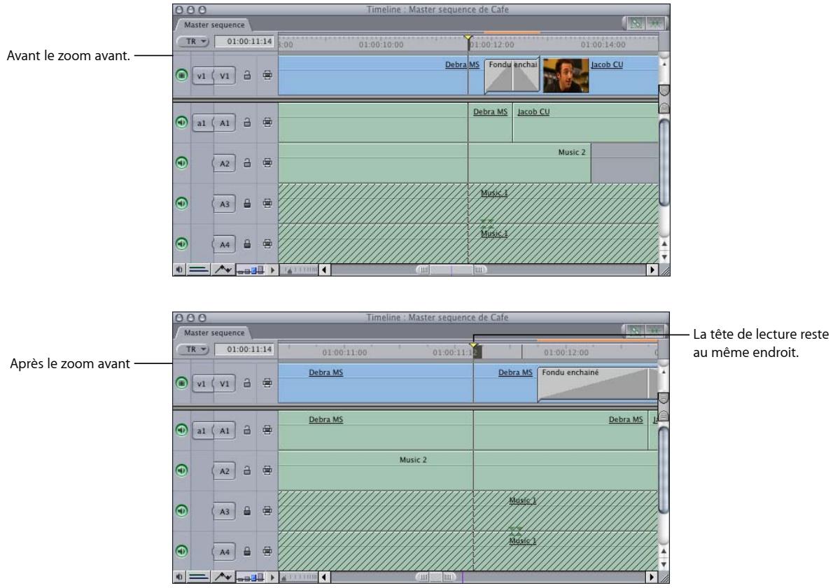 APPLE FINAL CUT EXPRESS 4 - Zoom avant et arrière dans la Timeline - 5