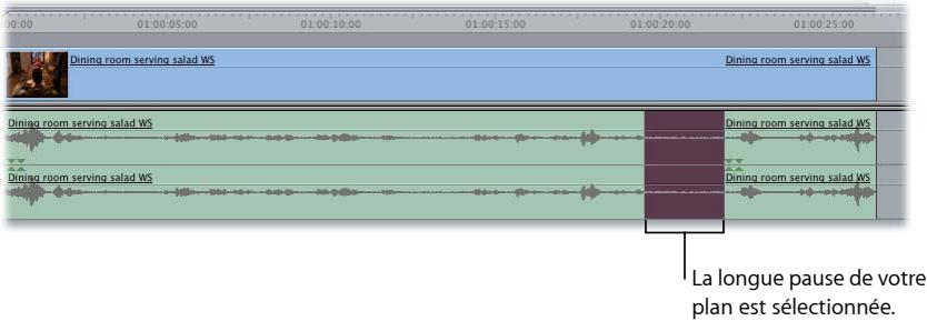 APPLE FINAL CUT EXPRESS 4 - Exemple : remplacement de données audio parasites par des bruits d'ambiance - 1