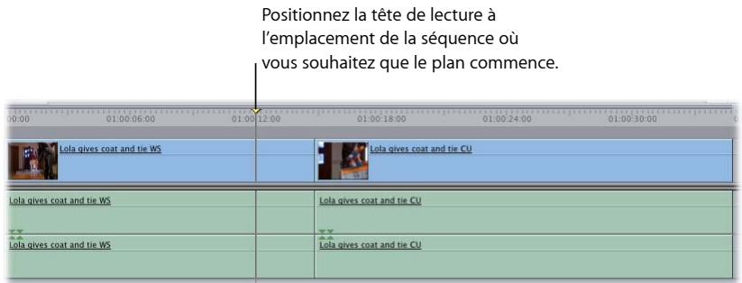 APPLE FINAL CUT EXPRESS 4 - Exemple : Montage d'un plan spécifique dans votre séquence - 2