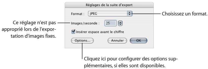APPLE FINAL CUT EXPRESS 4 - Pour exporter une image fixe : - 3