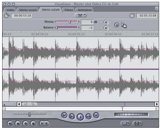 APPLE FINAL CUT EXPRESS 4 - Onglets audio - 1