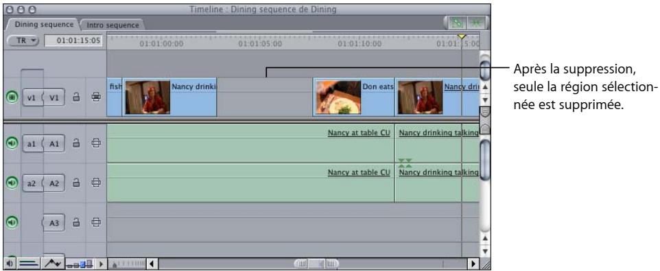 APPLE FINAL CUT EXPRESS 4 - Utilisation de la Sélection automatique pour spécifier les pistes concernées par la sélection - 3
