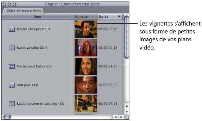 APPLE FINAL CUT EXPRESS 4 - Pour afficher des vignettes : - 1