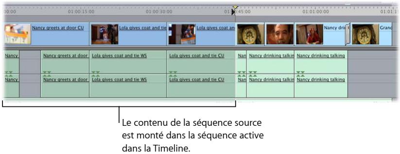 APPLE FINAL CUT EXPRESS 4 - Montage de plans d'une séquence dans une autre - 2