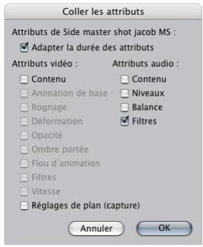 APPLE FINAL CUT EXPRESS 4 - Pour appliquer plusieurs filtres à un plan dans une séquence, effectuez l'une des opérations suivantes : - 2