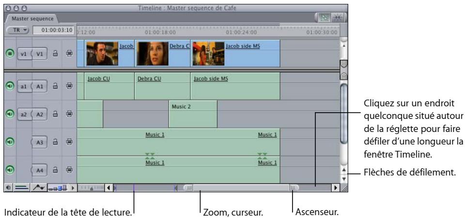 APPLE FINAL CUT EXPRESS 4 - Zoom avant et arrière dans la Timeline - 1