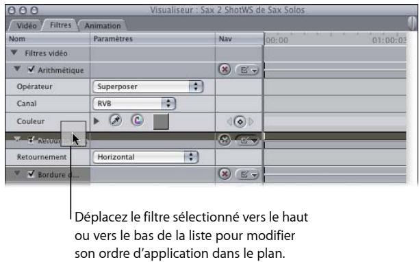 APPLE FINAL CUT EXPRESS 4 - Activation et réorganisation des filtres - 1