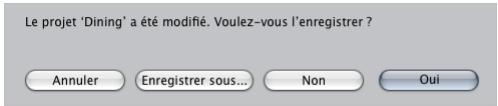 APPLE FINAL CUT EXPRESS 4 - Pour fermer un projet : - 2