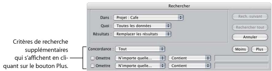 APPLE FINAL CUT EXPRESS 4 - Pour ouvrir la fenêtre Rechercher : - 2