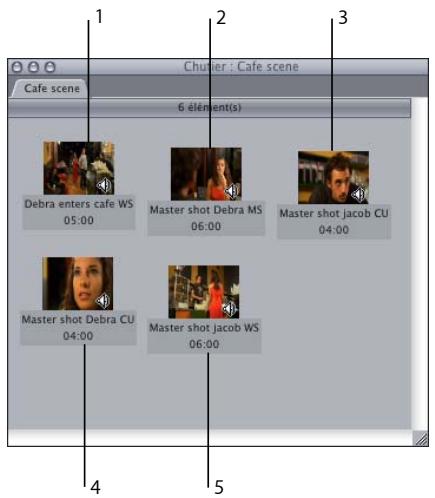 APPLE FINAL CUT EXPRESS 4 - Story-board visuel dans le Navigateur - 1