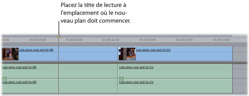 APPLE FINAL CUT EXPRESS 4 - Exemple : Montage d'un plan sans indication de points d'entrée ou de sortie dans votre séquence - 2