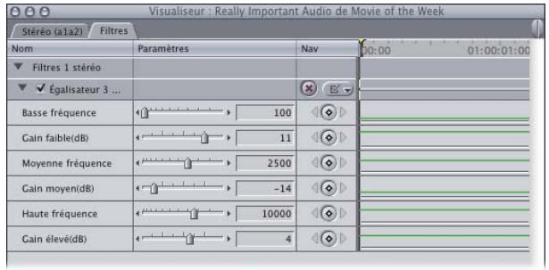 APPLE FINAL CUT EXPRESS 4 - Utilisation des filtres audio - 1
