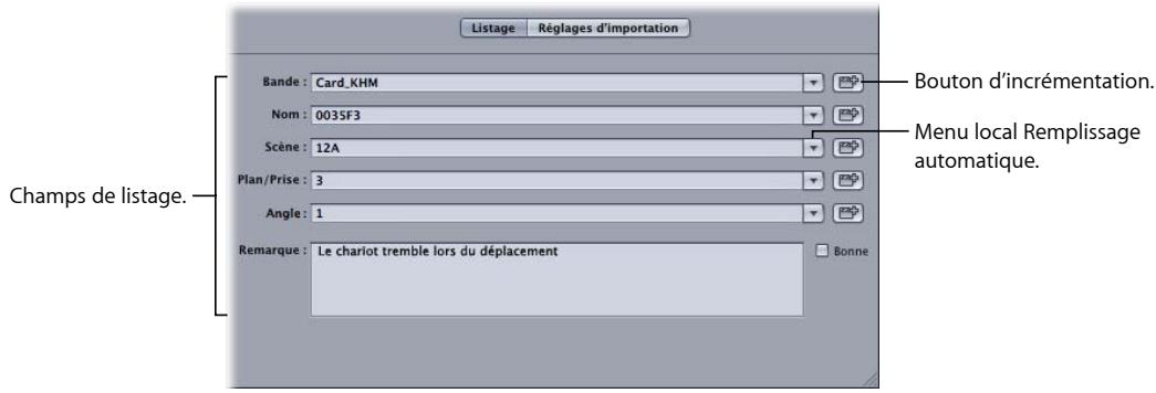 APPLE FINAL CUT EXPRESS 4 - Utilisation de la zone de listage - 1