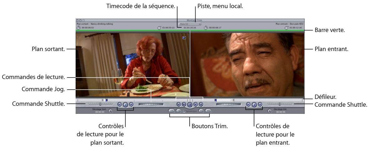 APPLE FINAL CUT EXPRESS 4 - Contrôles de la fenêtre Montage Trim - 1