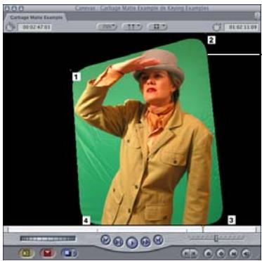 APPLE FINAL CUT EXPRESS 4 - Exemple : utilisation du filtre Cache patate à quatre points - 4