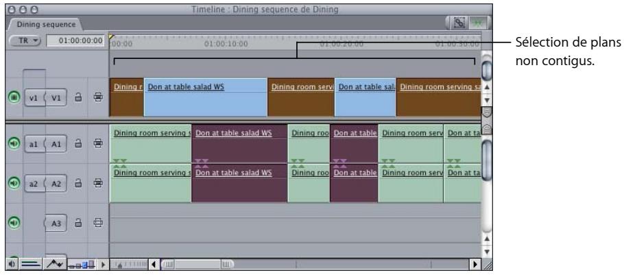 APPLE FINAL CUT EXPRESS 4 - Sélection de plusieurs plans - 1