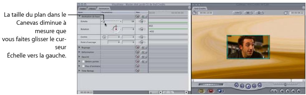 APPLE FINAL CUT EXPRESS 4 - Exemple : utilisation des paramètres d'animation pour créer une présentation à plusieurs plans - 5