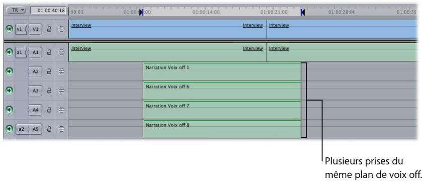 APPLE FINAL CUT EXPRESS 4 - Enregistrement de plusieurs prises - 1