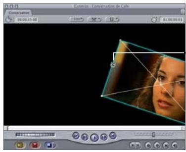 APPLE FINAL CUT EXPRESS 4 - Pour faire pivoter un plan : - 1
