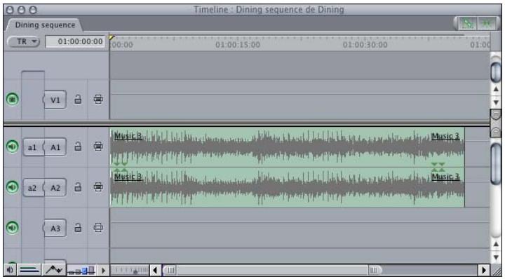 APPLE FINAL CUT EXPRESS 4 - Utilisation de l'affichage de l'oscilloscope pour faciliter le montage audio - 2