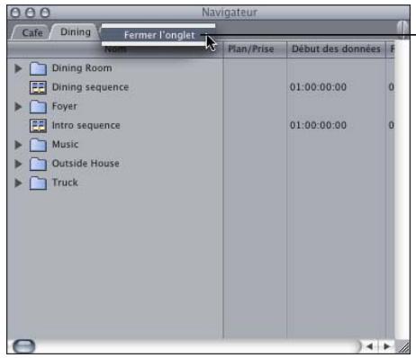 APPLE FINAL CUT EXPRESS 4 - Pour fermer un projet : - 1