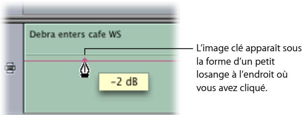 APPLE FINAL CUT EXPRESS 4 - Pour ajuster le niveau audio d'un seul élément sans image clé : - 2
