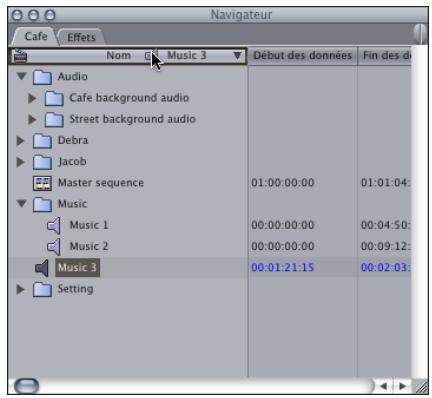 APPLE FINAL CUT EXPRESS 4 - Déplacement d'éléments entre chutiers - 3