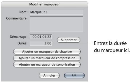 APPLE FINAL CUT EXPRESS 4 - Extension de la durée d'un marqueur - 2