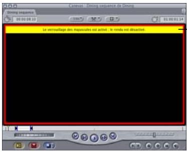 APPLE FINAL CUT EXPRESS 4 - ■ Appuyez sur la touche Verrouillage Majuscules. - 1