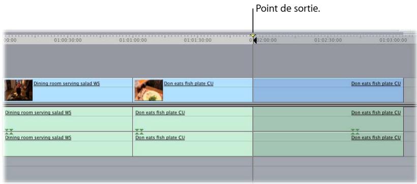 APPLE FINAL CUT EXPRESS 4 - Si vous définissez le point d'entrée ou de sortie de la séquence - 2